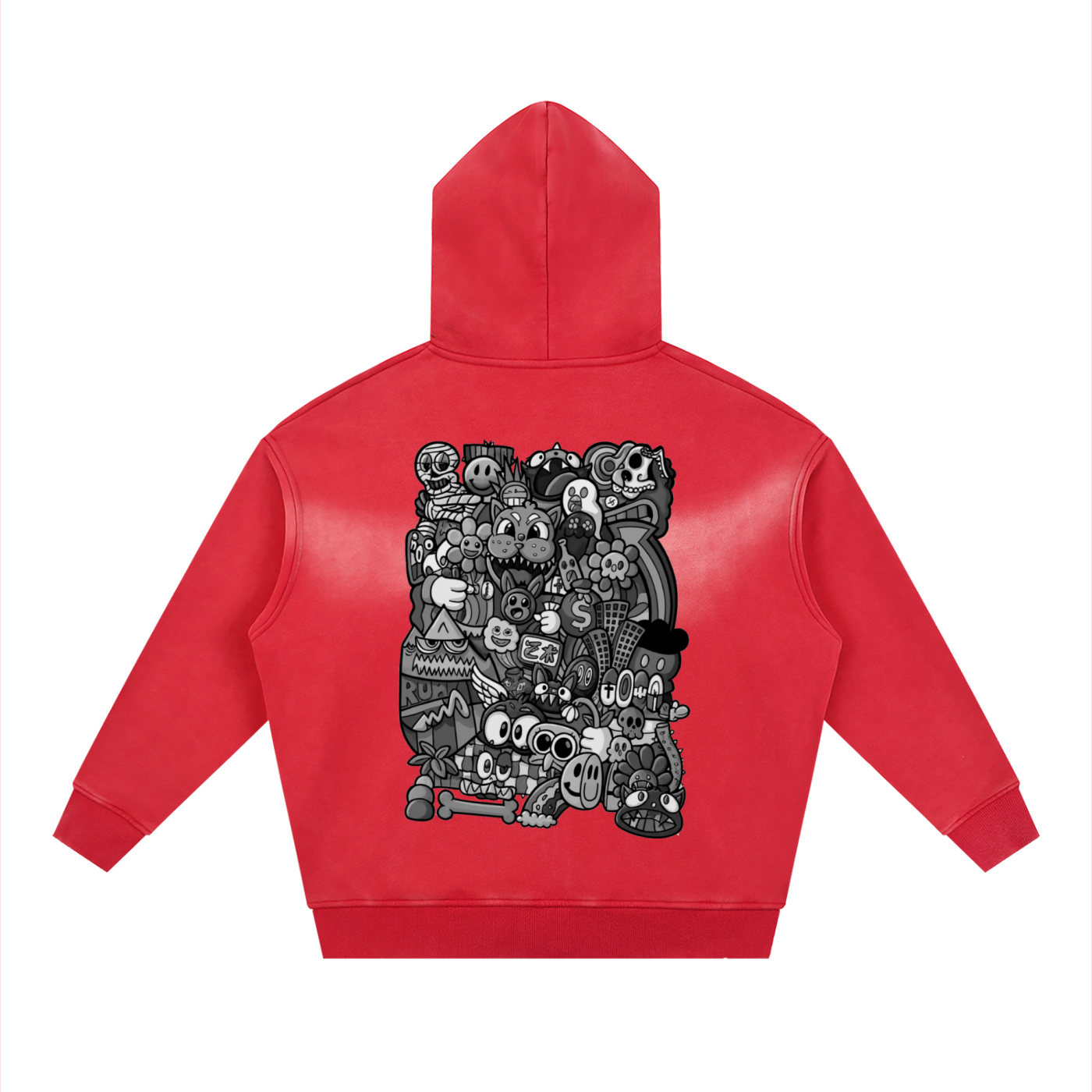 chrisartpher Two-way Zipper Boxy Fleece Hoodie