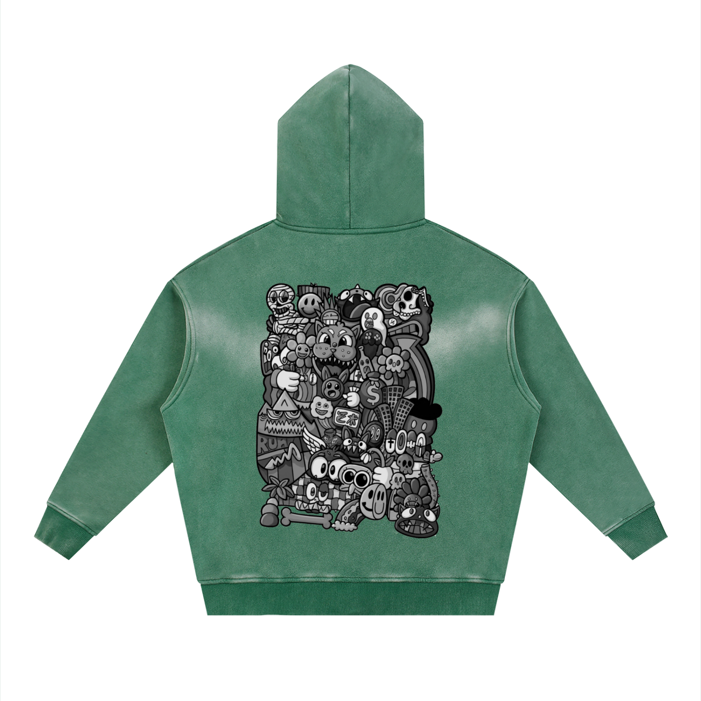 chrisartpher Two-way Zipper Boxy Fleece Hoodie