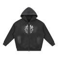 chrisartpher Two-way Zipper Boxy Fleece Hoodie