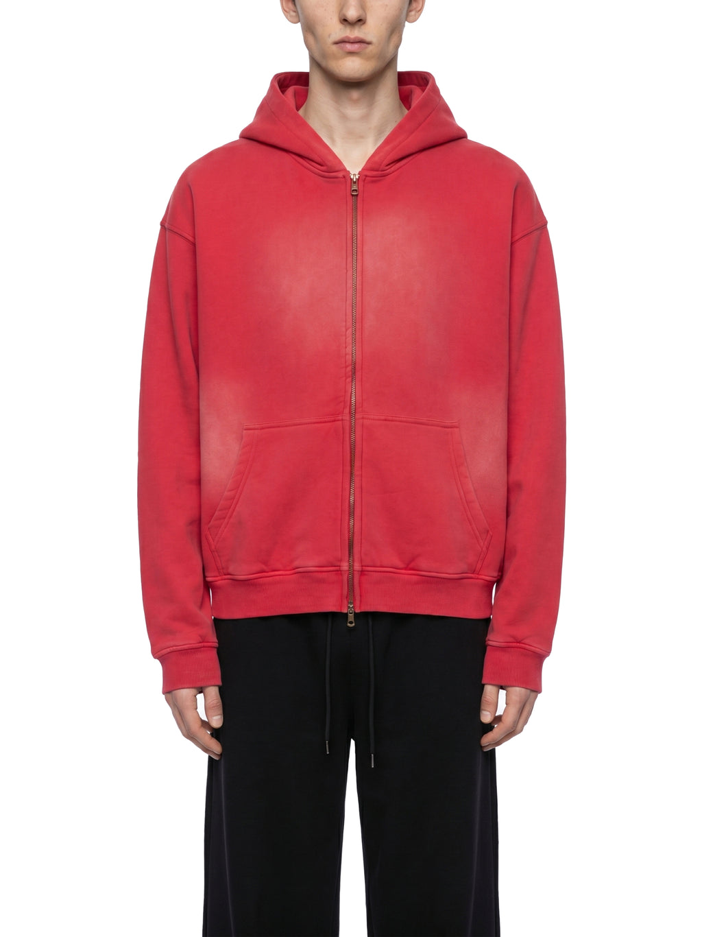 chrisartpher Two-way Zipper Boxy Fleece Hoodie