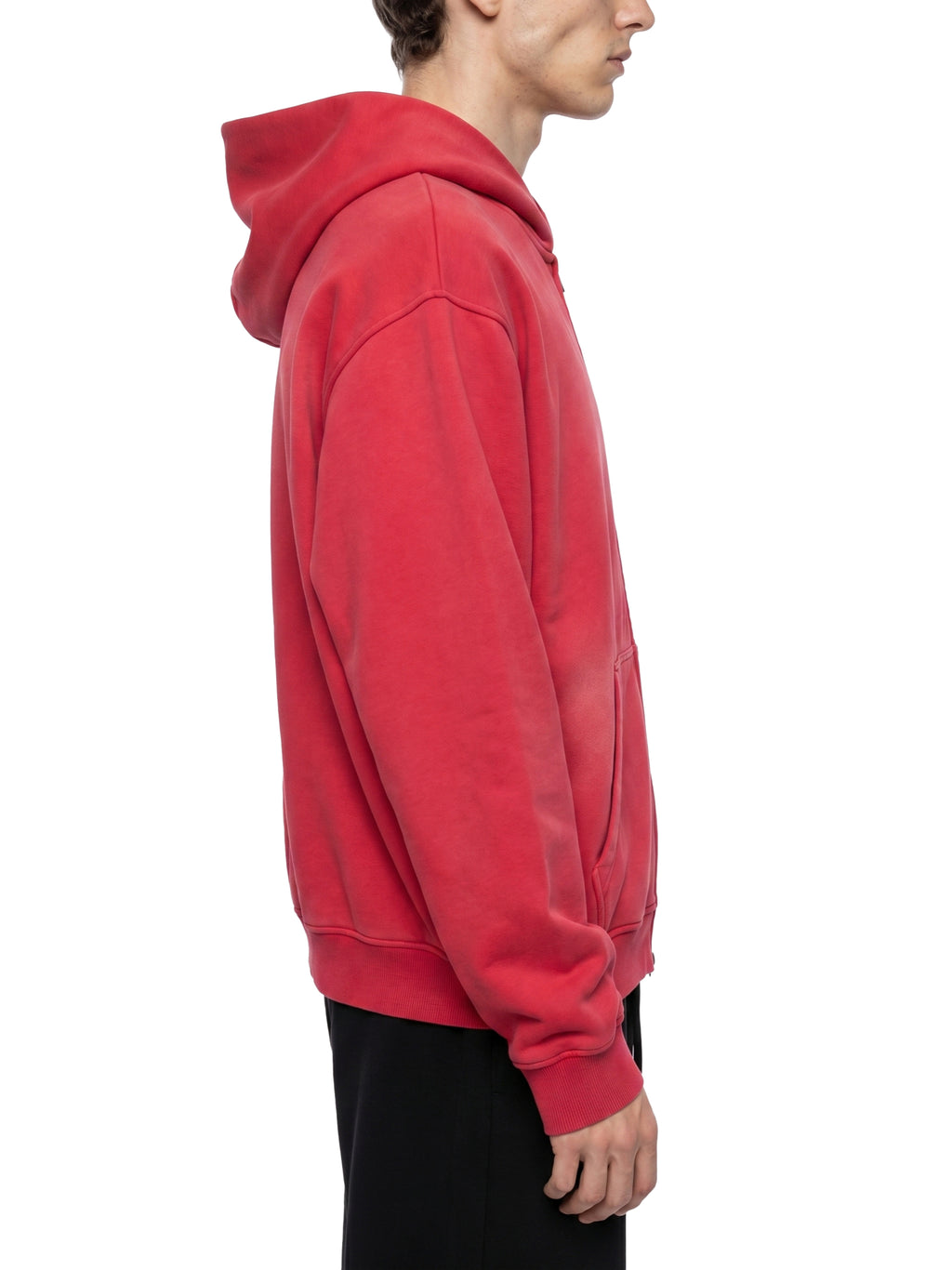 chrisartpher Two-way Zipper Boxy Fleece Hoodie